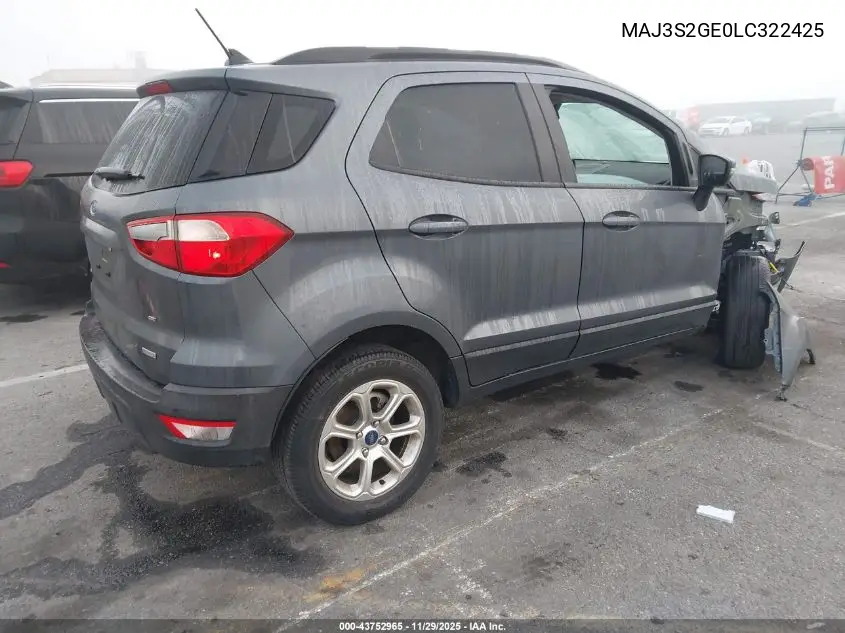 MAJ3S2GE0LC322425 2020 Ford Ecosport Se