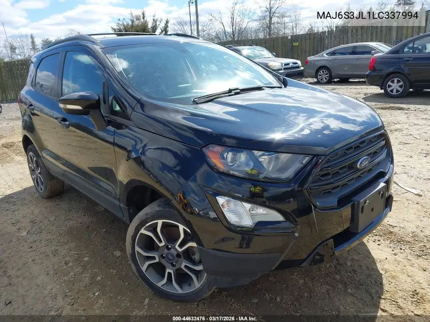 MAJ6S3JL1LC337994 2020 Ford Ecosport Ses