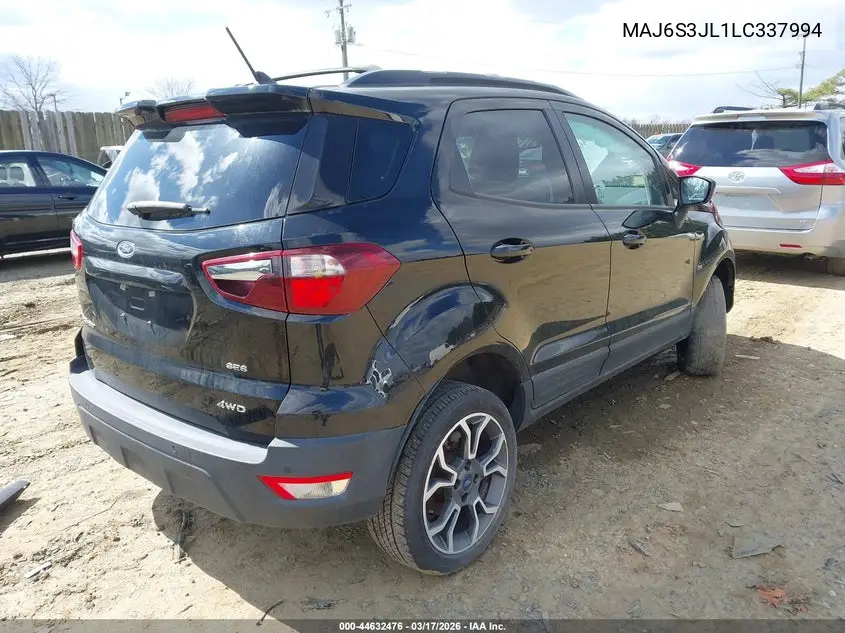 MAJ6S3JL1LC337994 2020 Ford Ecosport Ses