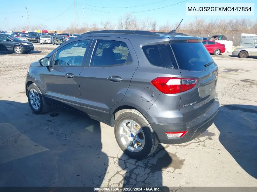 MAJ3S2GEXMC447854 2021 Ford Ecosport Se