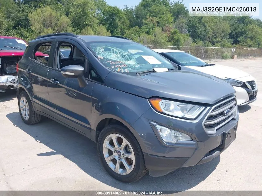 MAJ3S2GE1MC426018 2021 Ford Ecosport Se