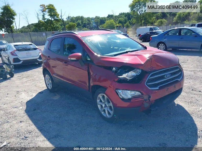 MAJ3S2GE9MC409449 2021 Ford Ecosport Se