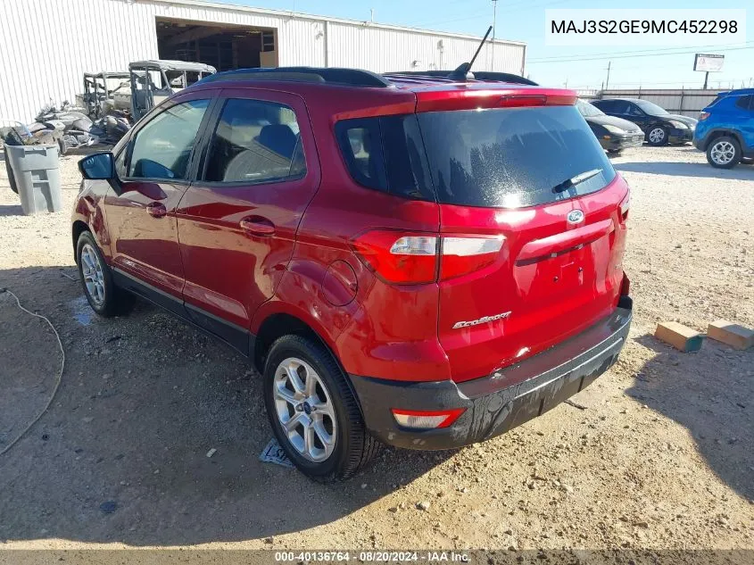 MAJ3S2GE9MC452298 2021 Ford Ecosport Se