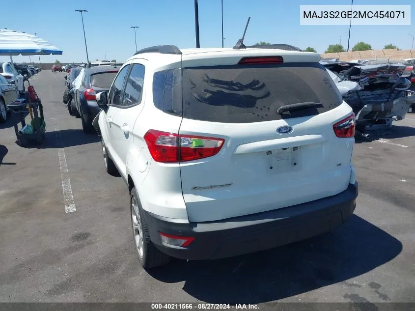 MAJ3S2GE2MC454071 2021 Ford Ecosport Se