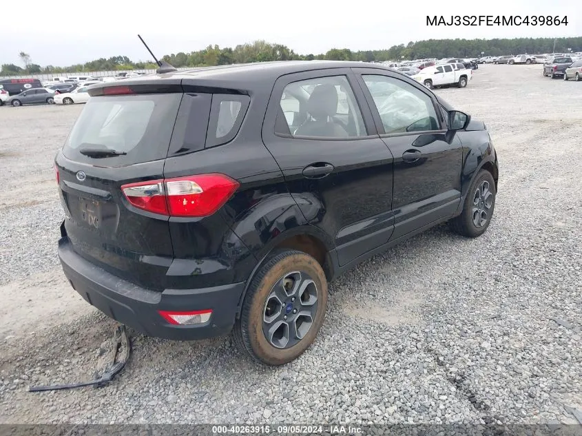 MAJ3S2FE4MC439864 2021 Ford Ecosport S