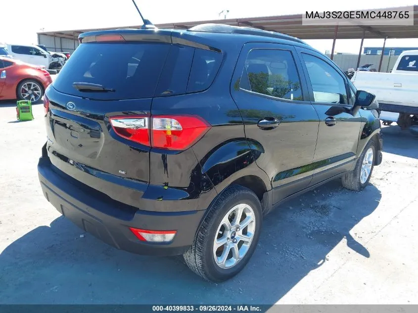 MAJ3S2GE5MC448765 2021 Ford Ecosport Se