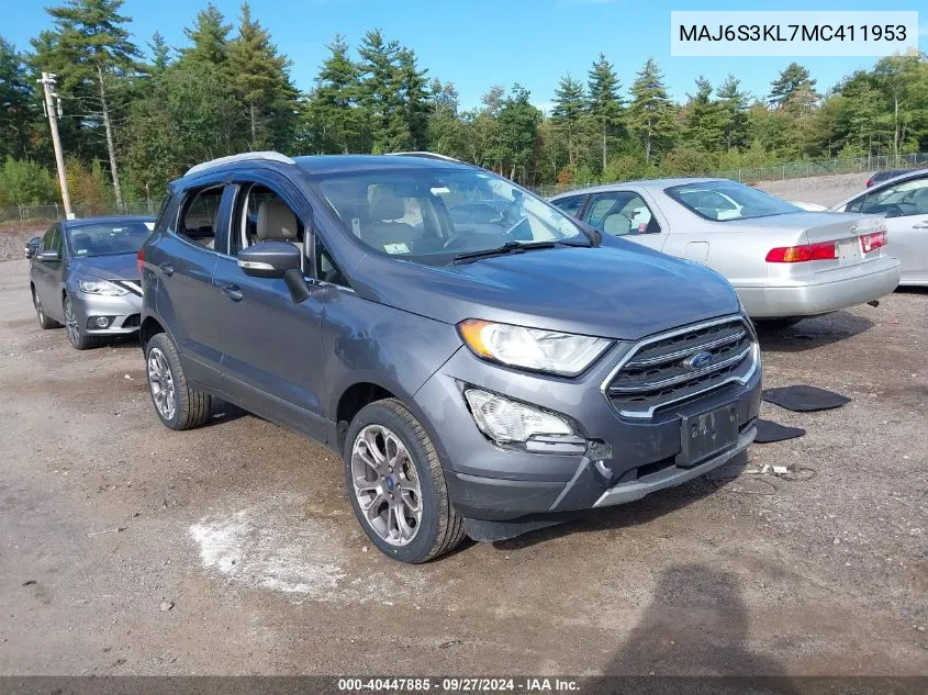 MAJ6S3KL7MC411953 2021 Ford Ecosport Titanium