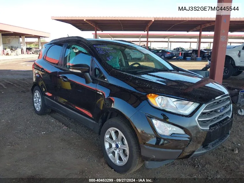 MAJ3S2GE7MC445544 2021 Ford Ecosport Se