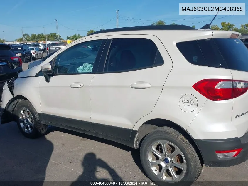 MAJ6S3GL2MC408368 2021 Ford Ecosport Se