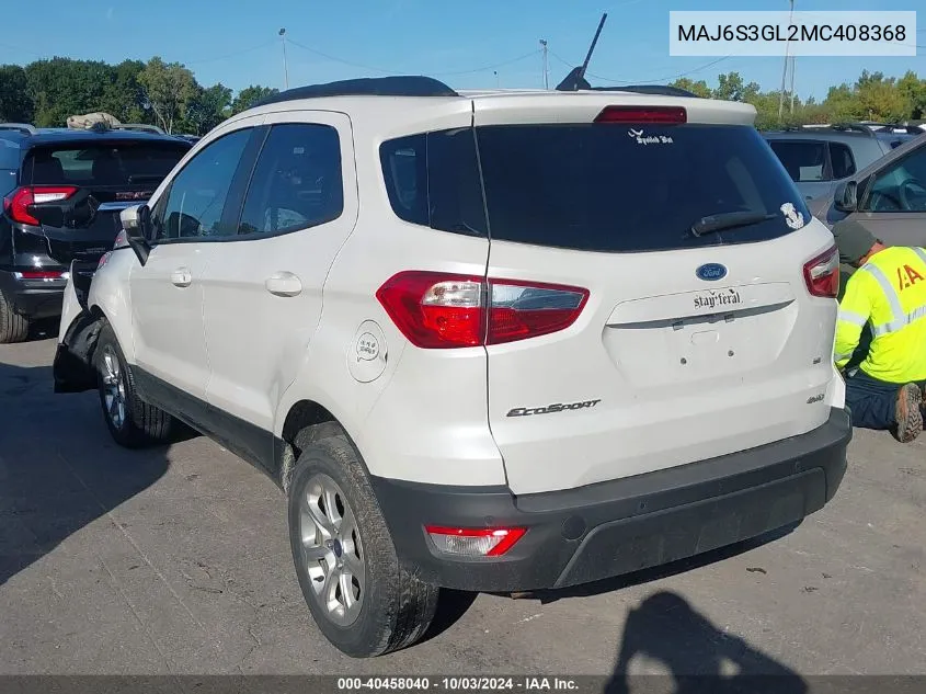 MAJ6S3GL2MC408368 2021 Ford Ecosport Se