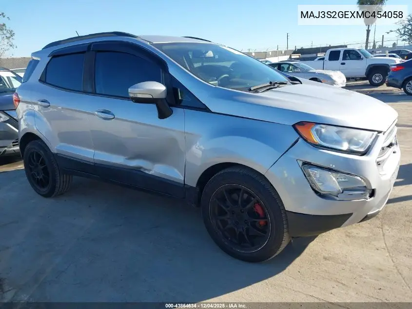 MAJ3S2GEXMC454058 2021 Ford Ecosport Se