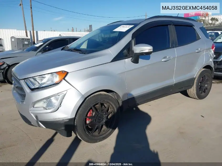 MAJ3S2GEXMC454058 2021 Ford Ecosport Se