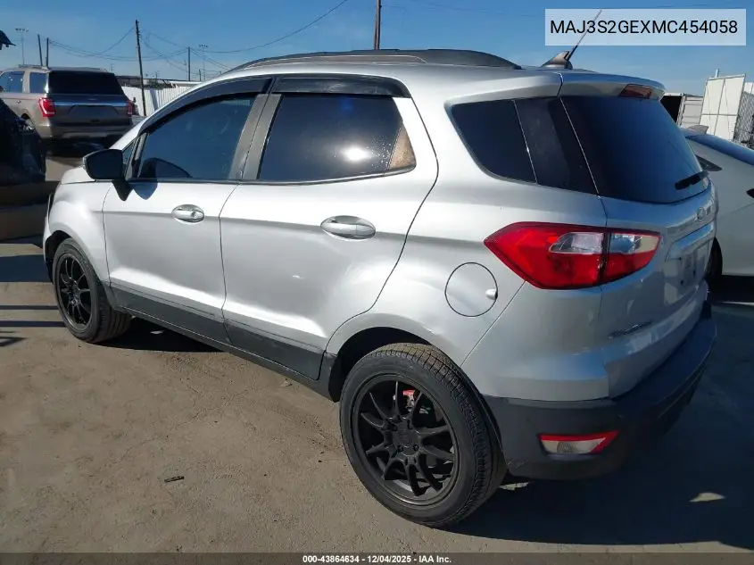MAJ3S2GEXMC454058 2021 Ford Ecosport Se