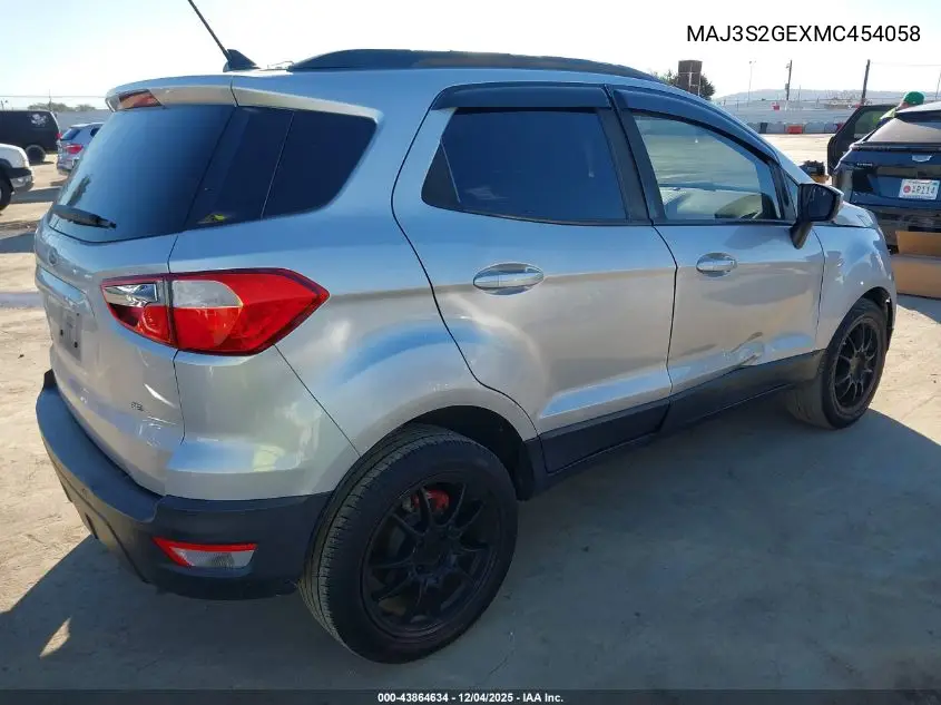 MAJ3S2GEXMC454058 2021 Ford Ecosport Se