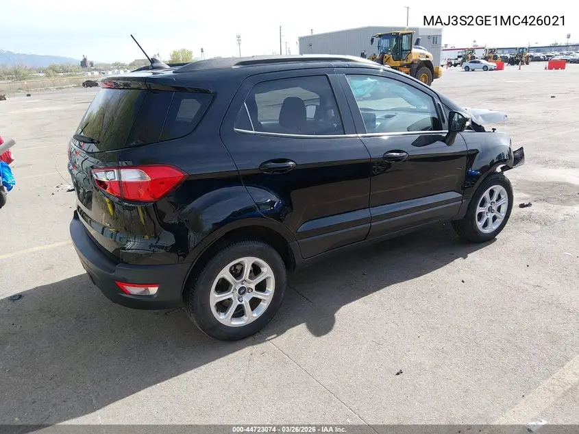 MAJ3S2GE1MC426021 2021 Ford Ecosport Se