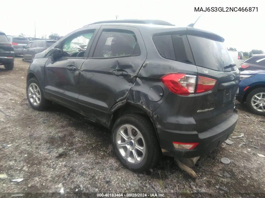 MAJ6S3GL2NC466871 2022 Ford Ecosport Se