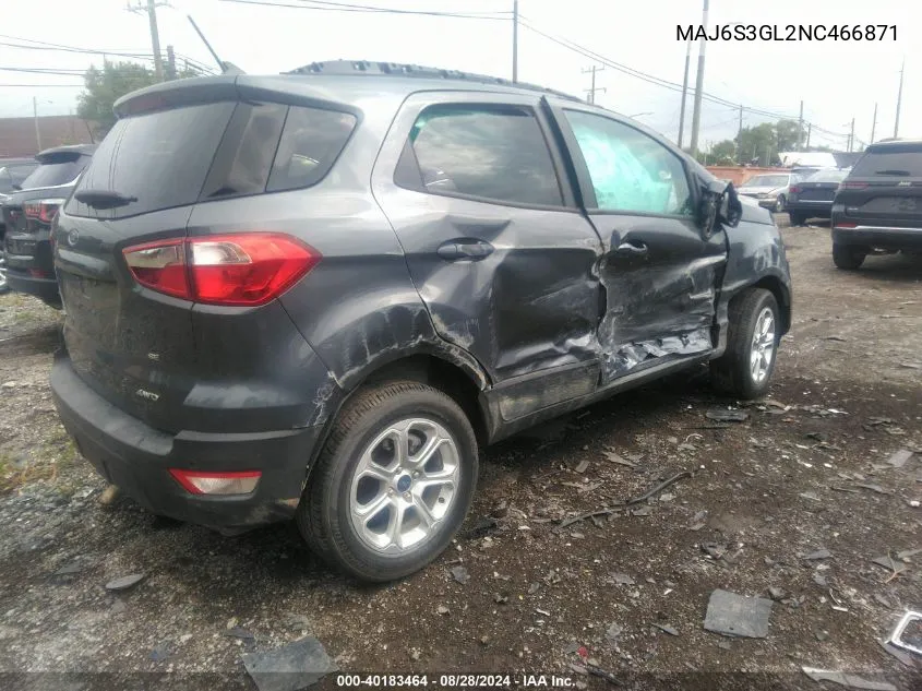 MAJ6S3GL2NC466871 2022 Ford Ecosport Se