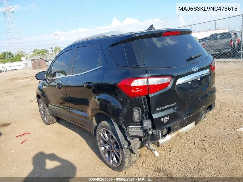 MAJ6S3KL9NC473615 2022 Ford Ecosport Titanium