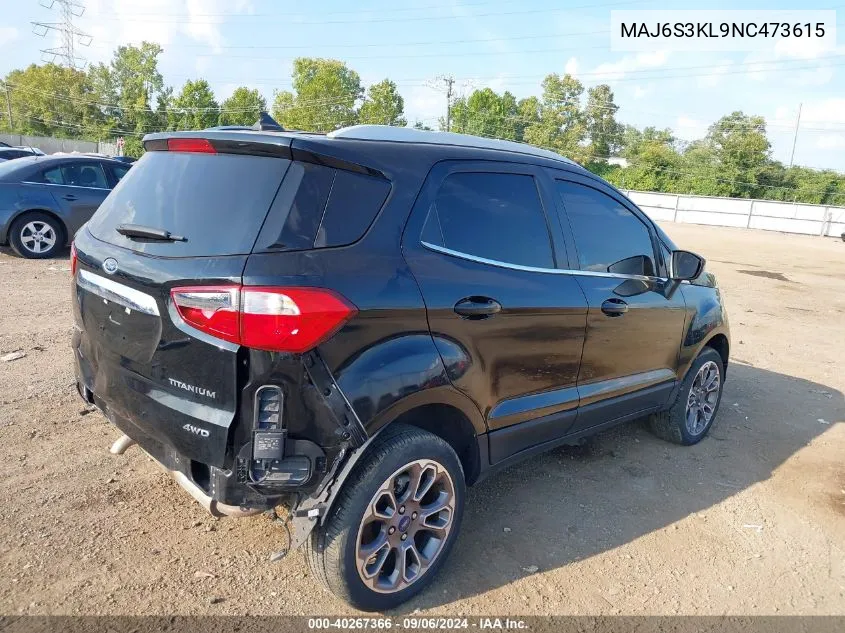 MAJ6S3KL9NC473615 2022 Ford Ecosport Titanium