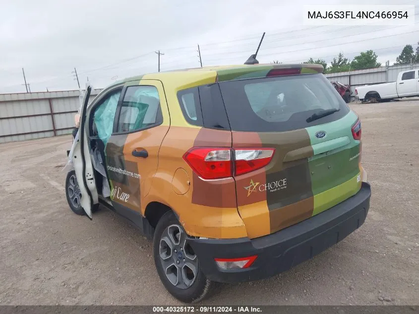 MAJ6S3FL4NC466954 2022 Ford Ecosport S