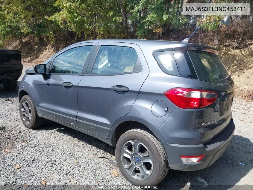 MAJ6S3FL3NC458411 2022 Ford Ecosport S