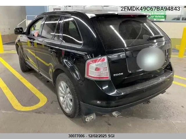 2FMDK49C67BA94843 2007 Ford Edge Sel Plus