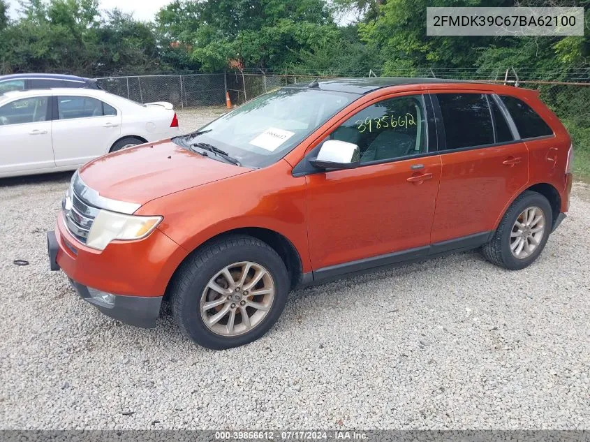 2007 Ford Edge Sel Plus Fwd Sel Plus VIN: 2FMDK39C67BA62100 Lot: 39856612