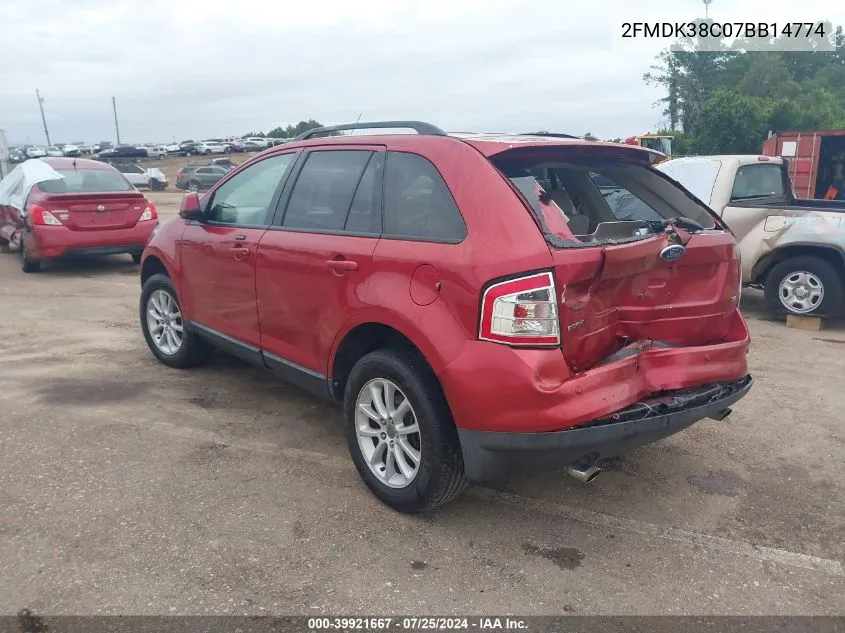 2FMDK38C07BB14774 2007 Ford Edge Sel