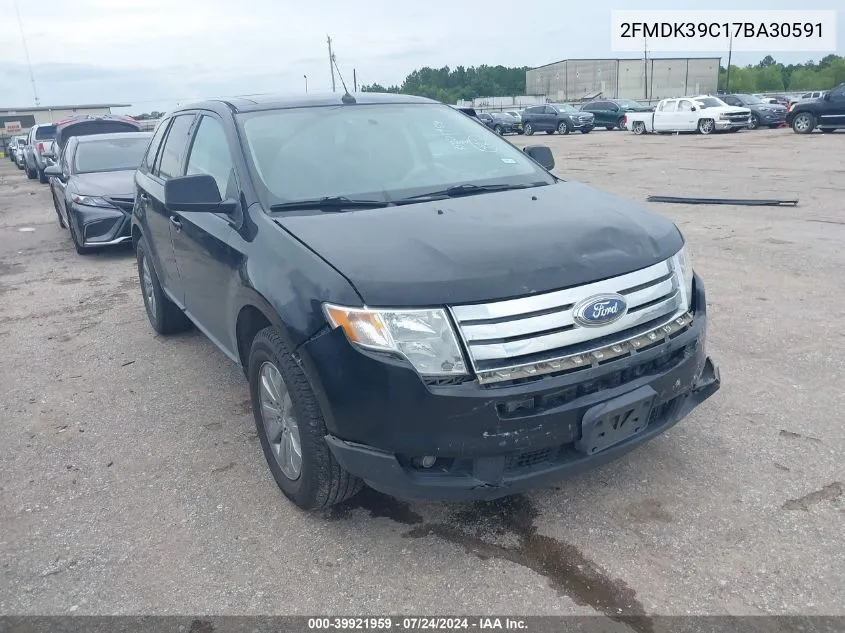 2007 Ford Edge Sel Plus VIN: 2FMDK39C17BA30591 Lot: 39921959