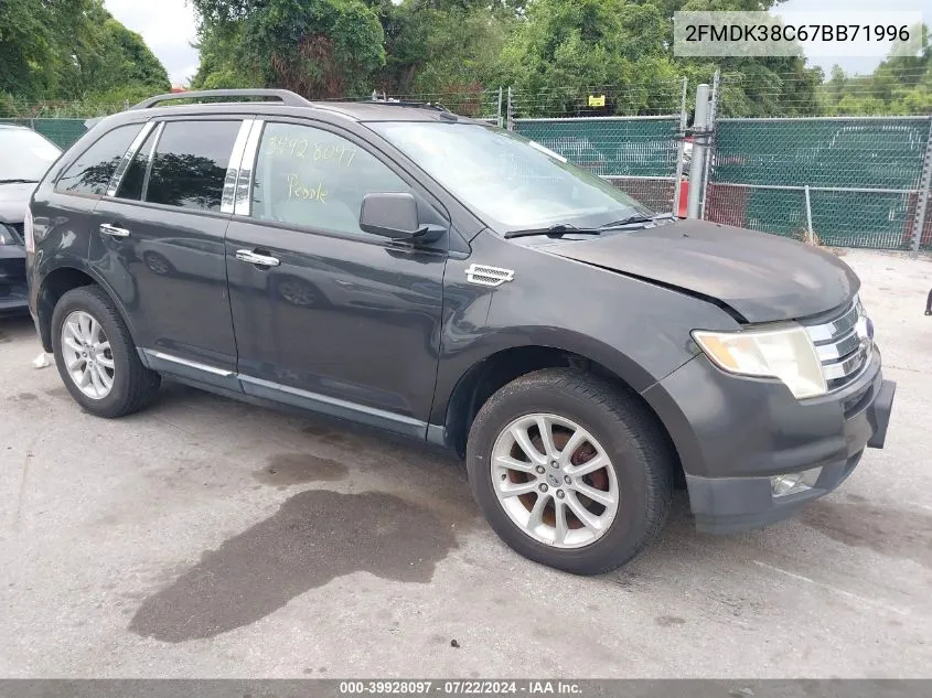 2007 Ford Edge Sel VIN: 2FMDK38C67BB71996 Lot: 39928097