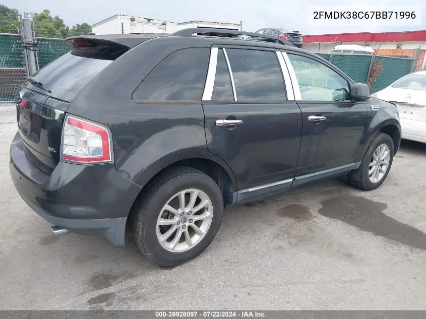 2007 Ford Edge Sel VIN: 2FMDK38C67BB71996 Lot: 39928097