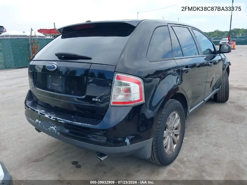 2FMDK38C87BA33375 2007 Ford Edge Sel