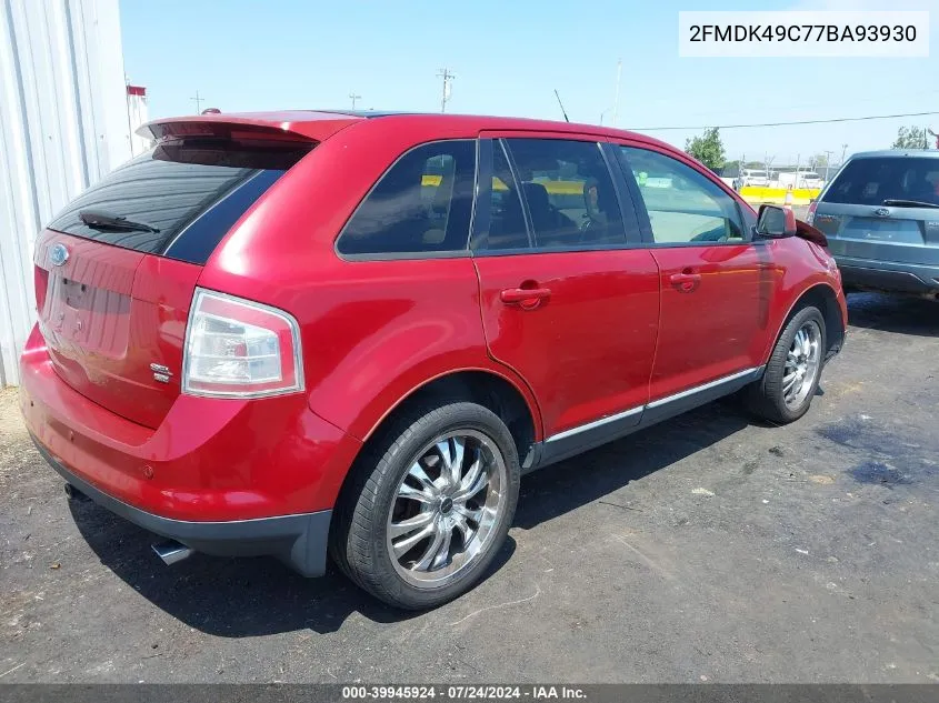 2FMDK49C77BA93930 2007 Ford Edge Sel Plus