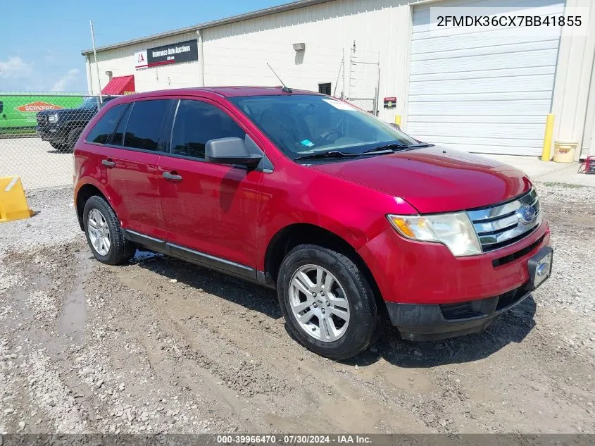 2007 Ford Edge Se VIN: 2FMDK36CX7BB41855 Lot: 39966470