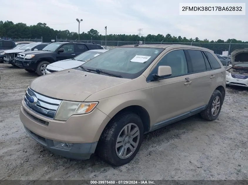 2007 Ford Edge Sel VIN: 2FMDK38C17BA62832 Lot: 39975488