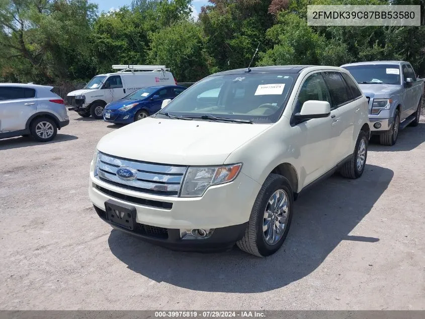 2007 Ford Edge Sel Plus VIN: 2FMDK39C87BB53580 Lot: 39975819