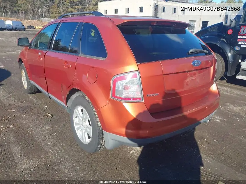 2FMDK49C07BB42868 2007 Ford Edge Sel Plus