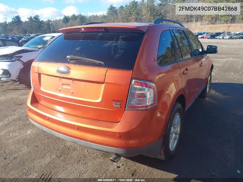 2FMDK49C07BB42868 2007 Ford Edge Sel Plus