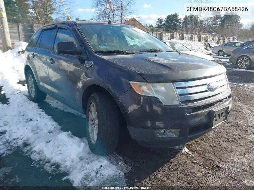 2FMDK48C67BA58426 2007 Ford Edge Sel