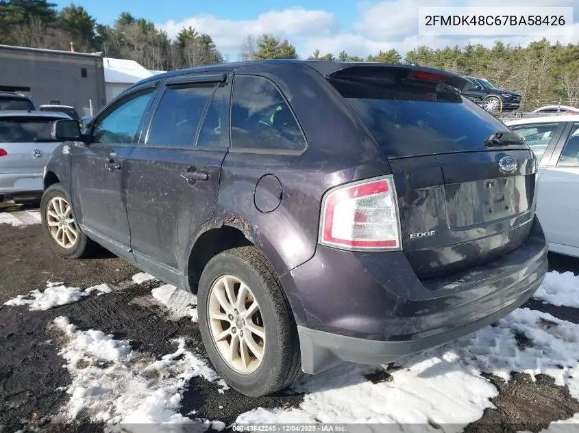 2FMDK48C67BA58426 2007 Ford Edge Sel