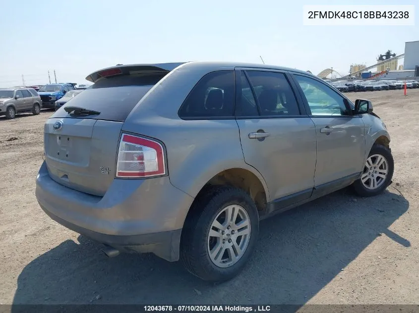 2FMDK48C18BB43238 2008 Ford Edge Sel