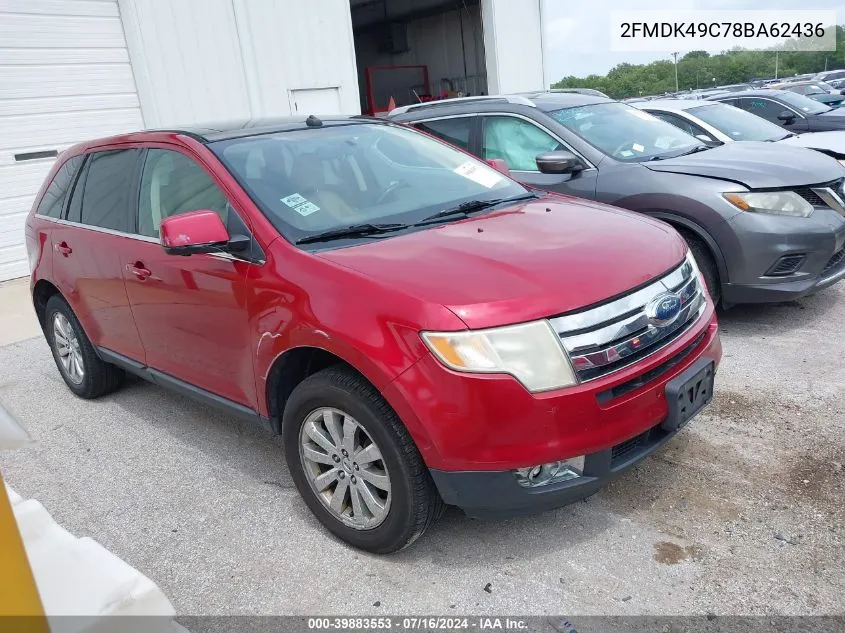 2008 Ford Edge Limited VIN: 2FMDK49C78BA62436 Lot: 39883553