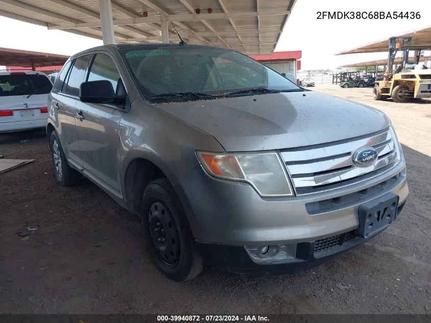 2008 Ford Edge Sel VIN: 2FMDK38C68BA54436 Lot: 39940872