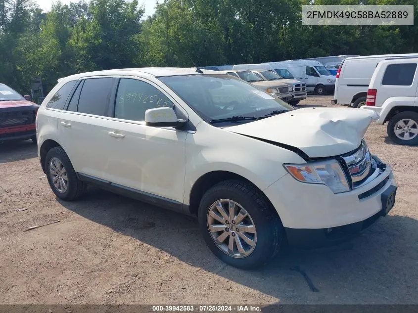 2008 Ford Edge Limited VIN: 2FMDK49C58BA52889 Lot: 39942583