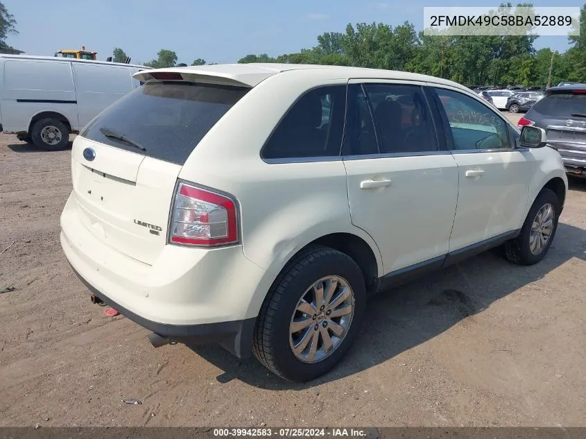 2008 Ford Edge Limited VIN: 2FMDK49C58BA52889 Lot: 39942583