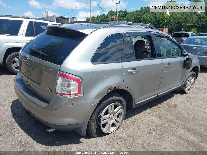 2008 Ford Edge Sel VIN: 2FMDK48C28BB26903 Lot: 39943704