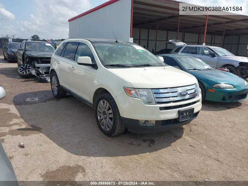 2008 Ford Edge Limited VIN: 2FMDK39C38BA61584 Lot: 39958673