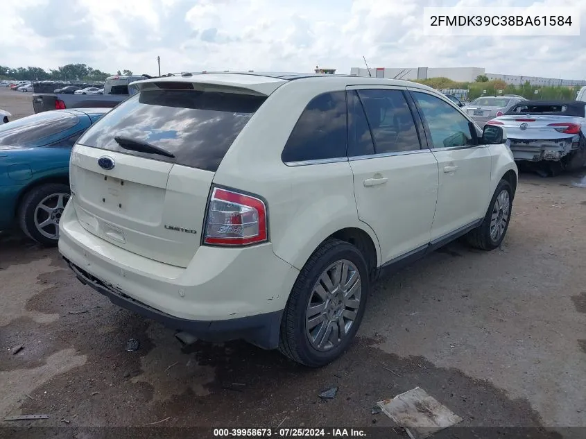 2008 Ford Edge Limited VIN: 2FMDK39C38BA61584 Lot: 39958673