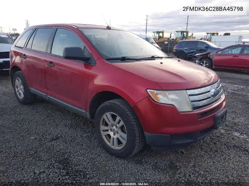 2FMDK36C28BA45798 2008 Ford Edge Se