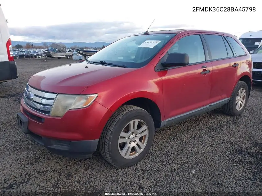 2FMDK36C28BA45798 2008 Ford Edge Se